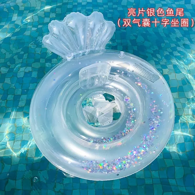 Estate gonfiabile nuoto cerchio PVC gonfiabile coda di pesce pantaloni tasca coda di pesce fessura bambino seduto sirena giocattolo gonfiabile
