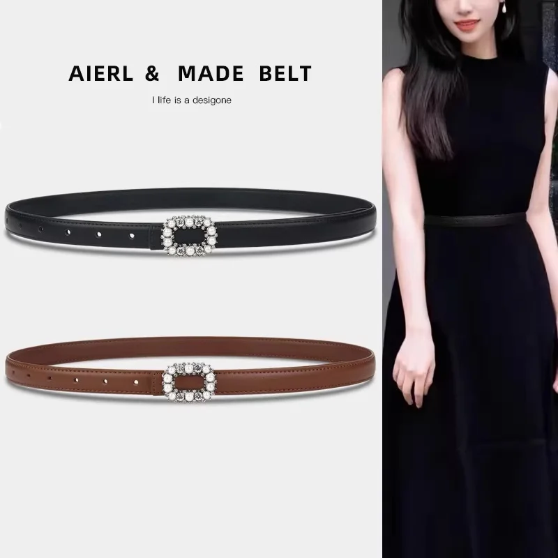 genuine-leather-belt-women's-skinny-decorative-belt-for-dresses-waist-cinching-versatile-ladies-fashion-retro-belt-trendy