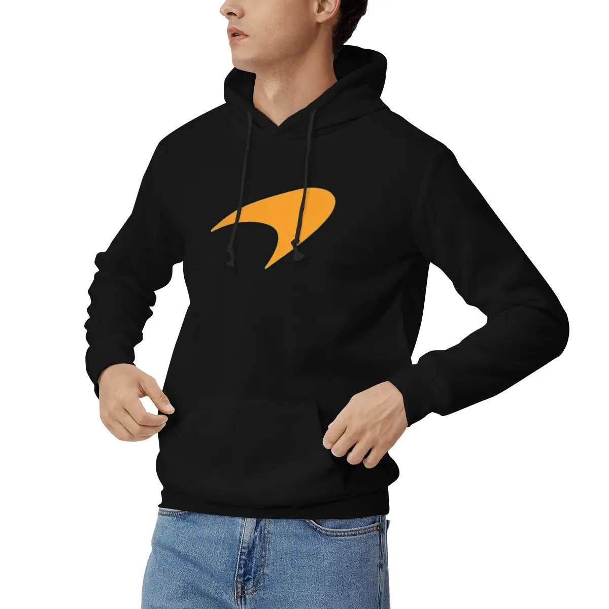 M-McLarens Papaya Logo Hoodies Men's Women Casual Pullover Sweatshirts Fashion Long Sleeve Hooded Autumn Winter