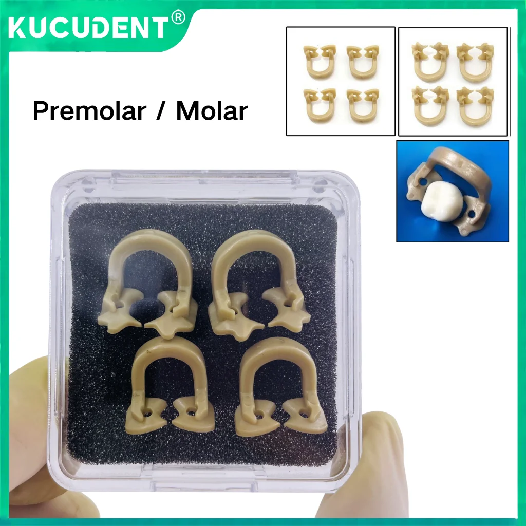 

4Pcs/Box Dental Rubber Dam Clamps Resin Barrier Clip Separator Ring Autoclavable Endodontic Clamping Dentist Tools Dentistry Lab