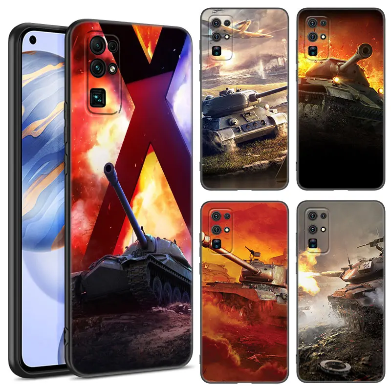 Game World of Tanks Black Phone Case For Huawei Honor 70 90 Lite X40 GT X50 i X5 + X6A X6S X7A X8A X8B X6 X7 X8 X9 4G X9A X9B 5G