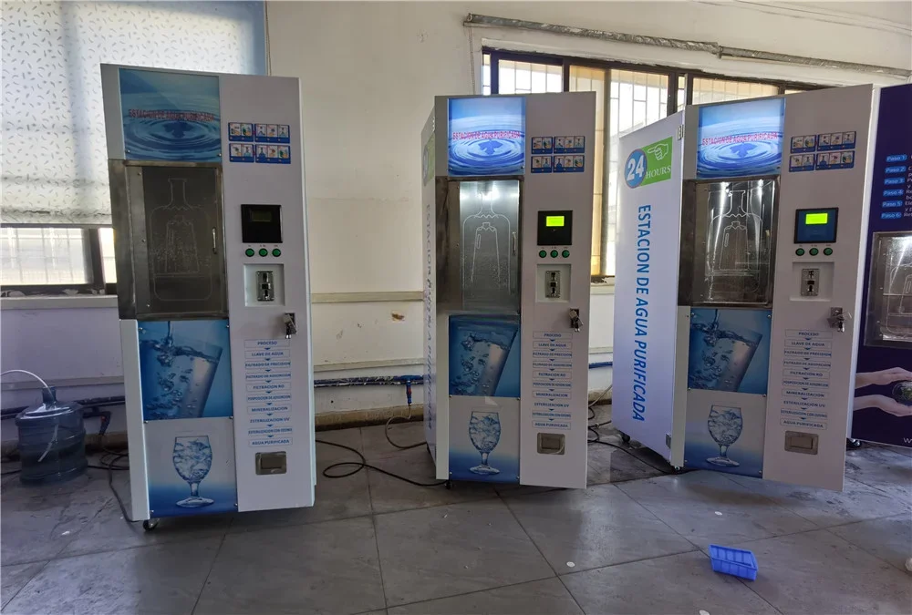 800gpd Coin Bill Credit Card Operated Purified RO Water Vending Machine Commercial Alkaline Water Vending Machine For SaleHigh Q