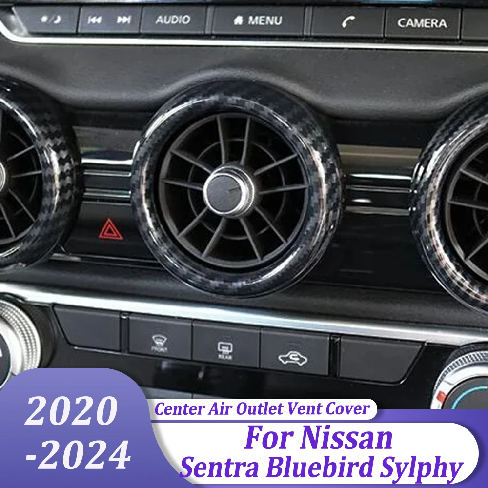 

Передняя центральная вентиляционная крышка, накладка, аксессуары для интерьера автомобиля для Nissan Sentra Bluebird Sylphy 2020 2021 2022 2023 2024