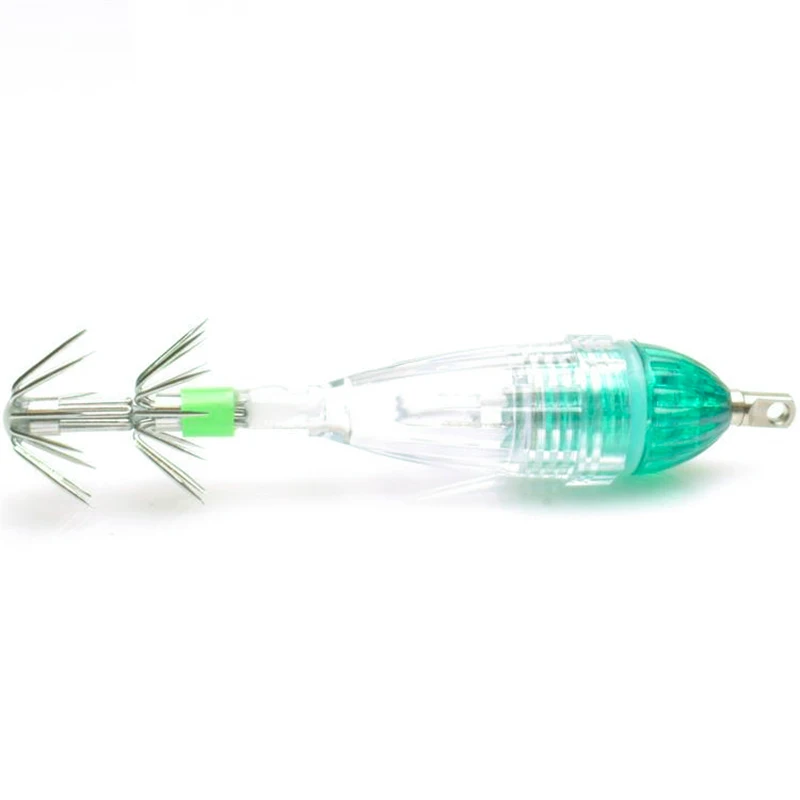 (ohne Batterie) 1 Stück Mini-Haken-Lötlampe mit Regenschirmhaken, Unterwasser-Angellampe, Oktopus-Tintenfisch-Haken – Detail 9
