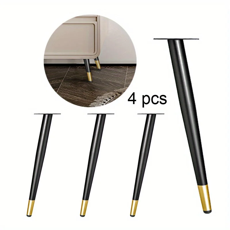 4pcs Furniture Leg Accessories Furniture Legs Metal Furniture Legs Replacement Living Room Bedroom Table Cabinet TV Stand Feet