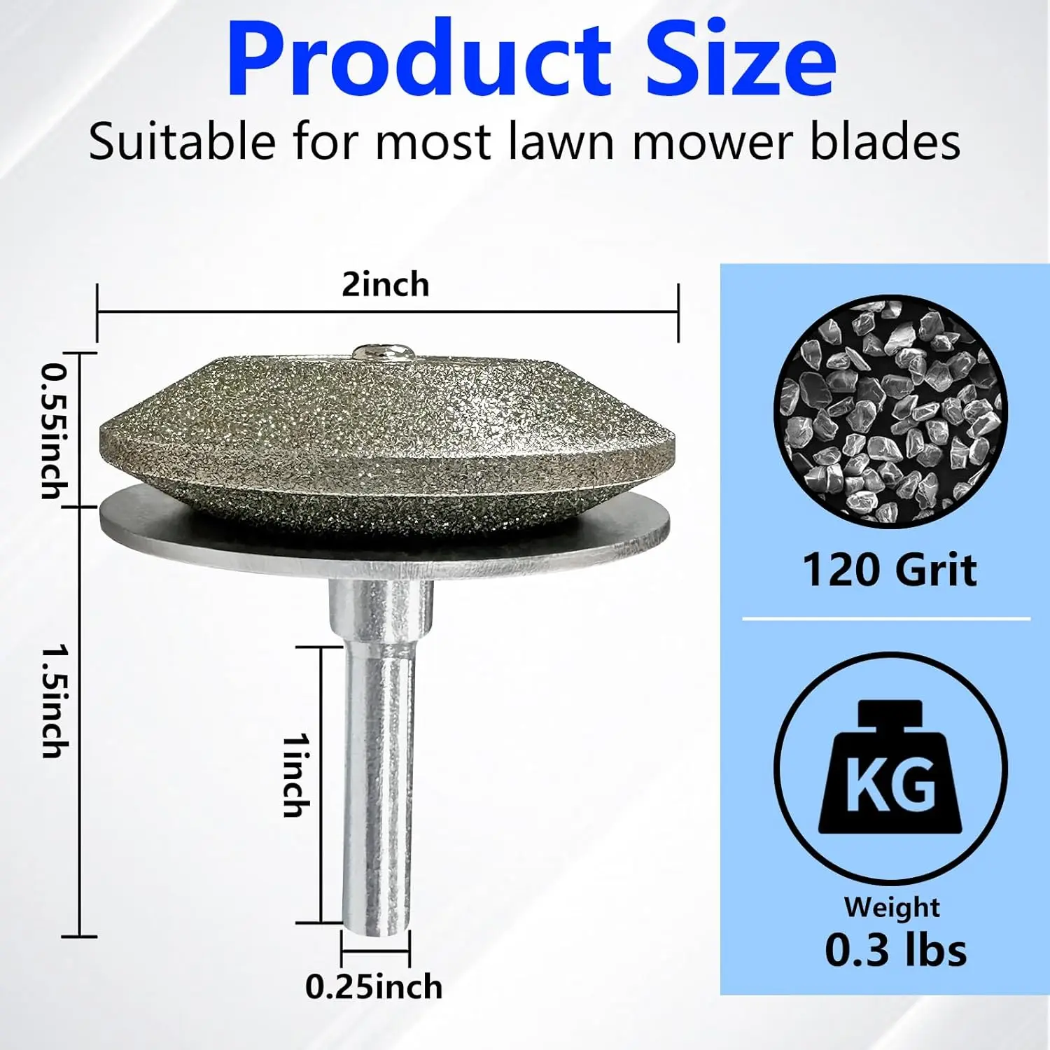 Diamond Lawn Mower Blade Sharpener  Garden Tools Universal Wear-Resistant  Metal Structure Suitable For Any Electric Hand Drill