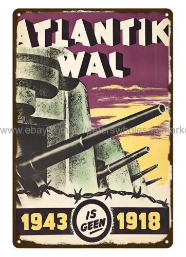 1943 ATLANTIK WAL metal tin sign metal Decorative Collectibles wall decor