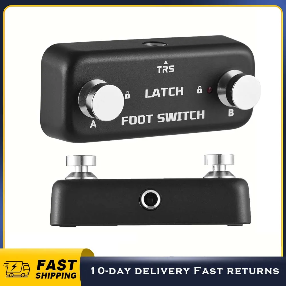 

FOOT SWITCH LATCH Двойная педаль Внешний ножной переключатель Функция блокировки мгновенного переключателя для инструмента Динамик Управление эффектом LS-1