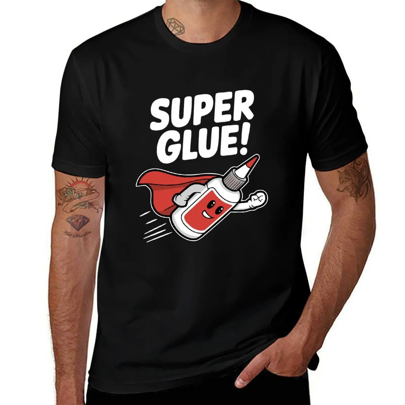 

Super Glue! Cute Superhero Glue Pun T-Shirt graphic t shirt vintage man clothes gifts for boyfriend sweat shirts, men