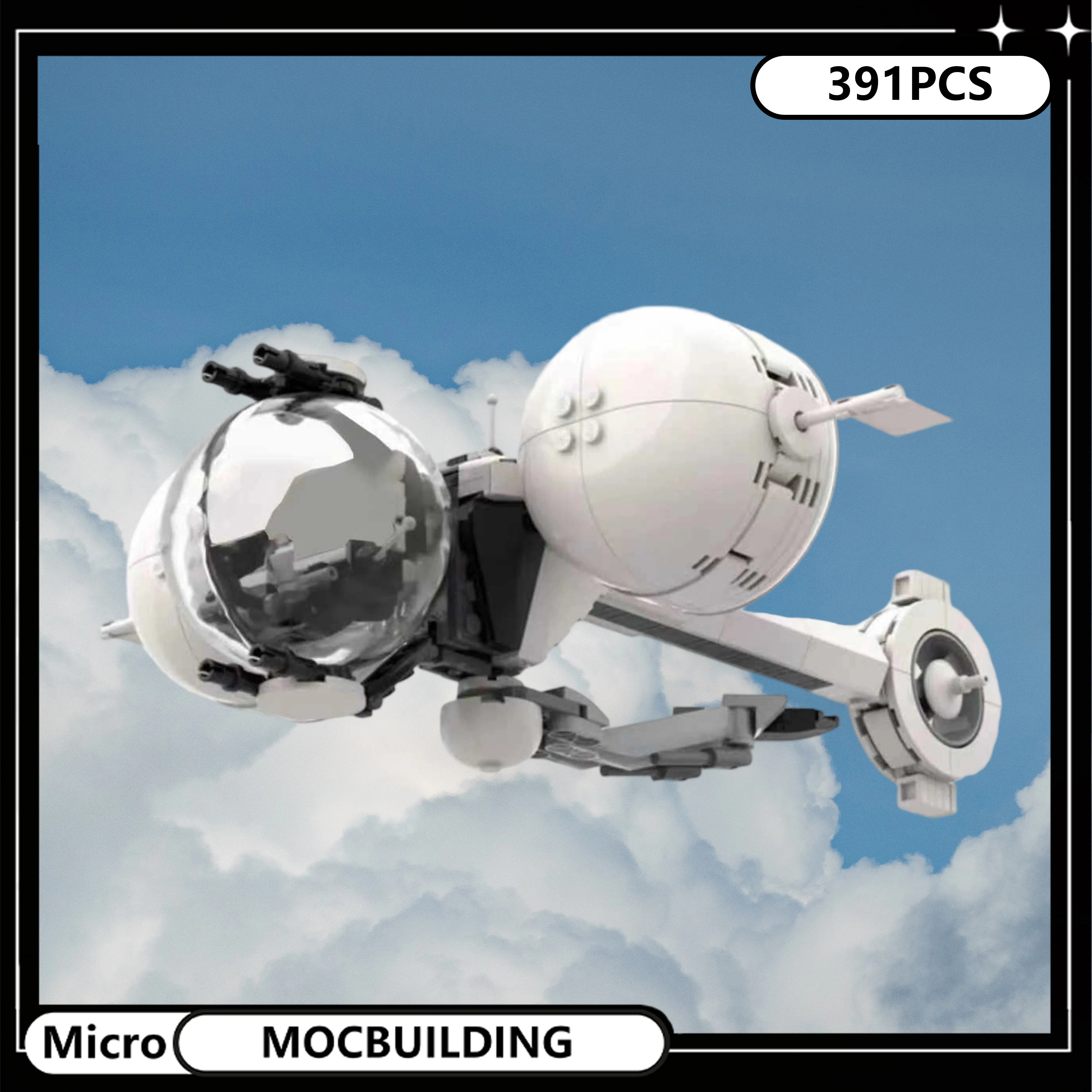 

Micro MOC научно-фантастический корабль модель комплект креативный пузырьковый корабль строительные блоки DIY сборка игрушка для коллекционеров дисплей рождественские подарки