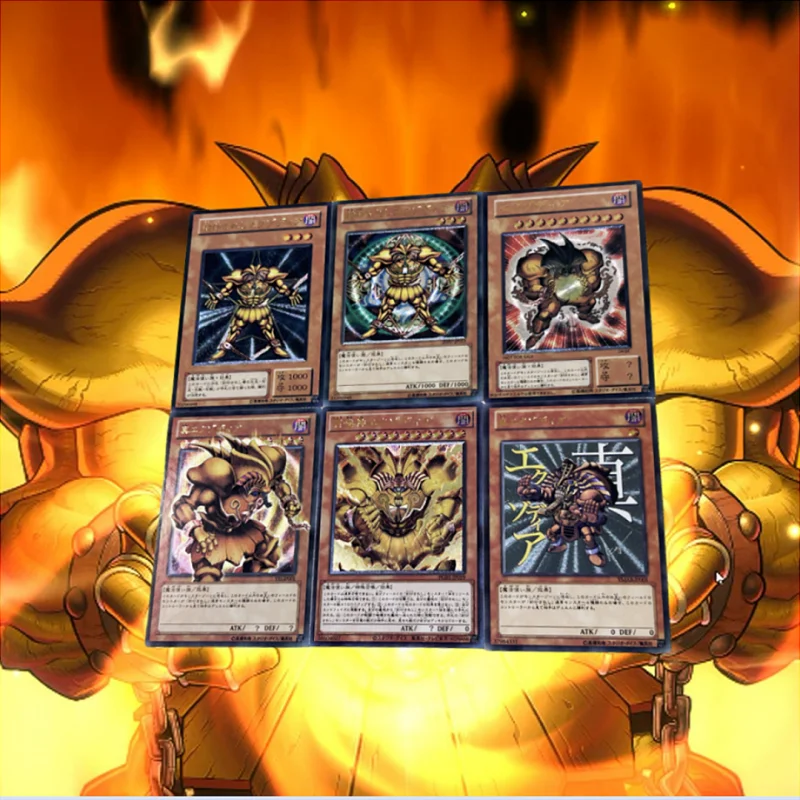 6Pcs/Set Yu Gi Oh Self Made Rough Style Flash Card UTR The Legendary Exodia Incarnate Anime Game Characters Collect Card Diy Toy