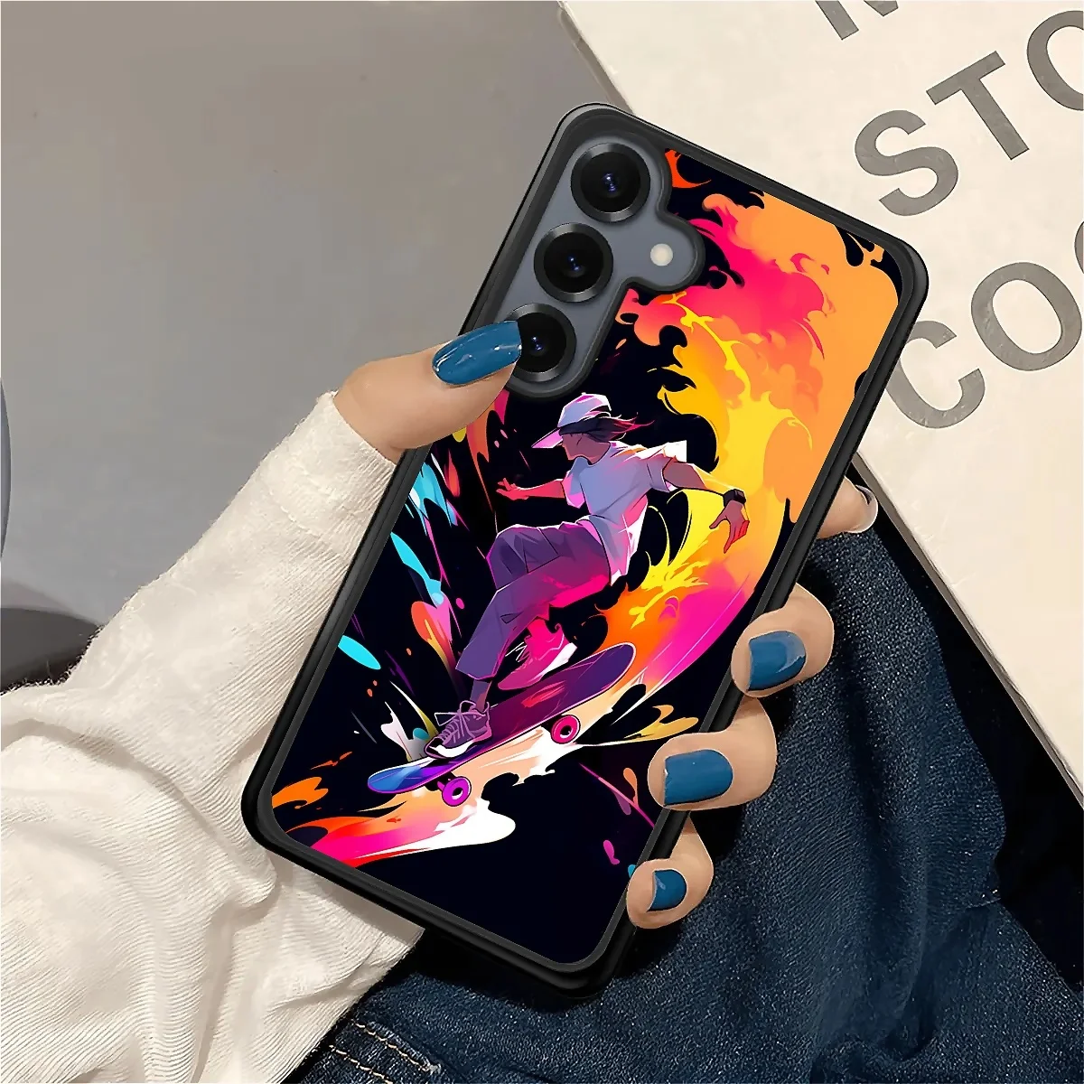 

New phone case of Cartoon skateboard for Samsung Galaxy S20FE S21Plus S22 S23+ S24 S25Ultra. Individual full fall protection