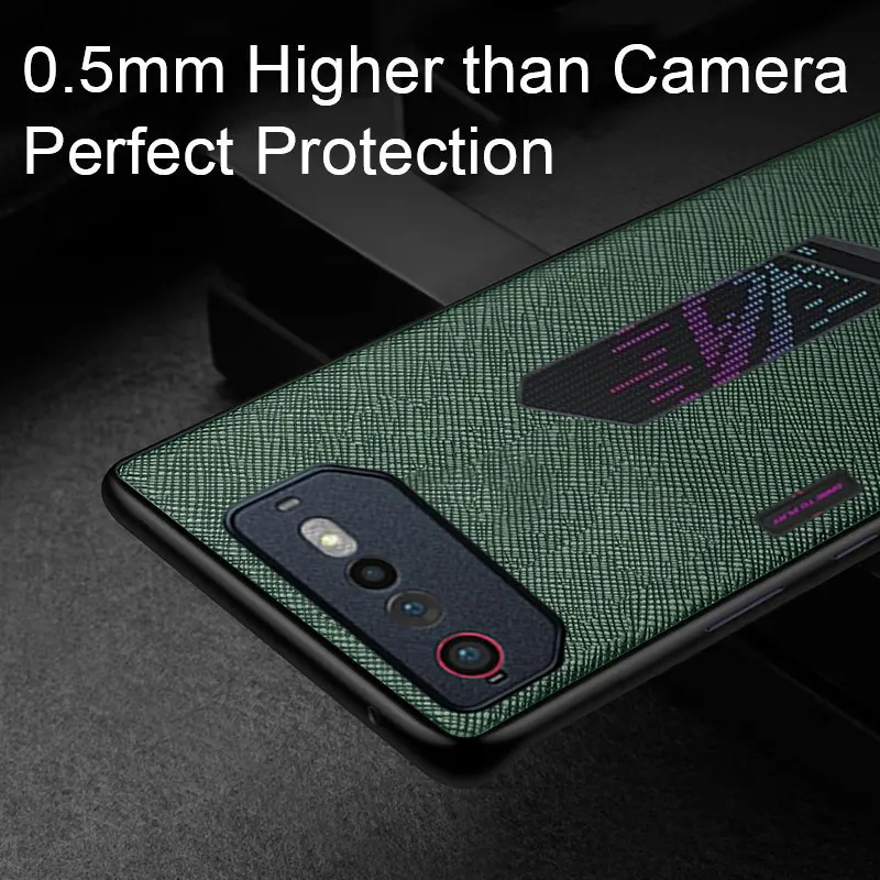 Luxury leather case for Asus ROG Phone 6d, with cross pattern, for ROG Phone 6 - view 6