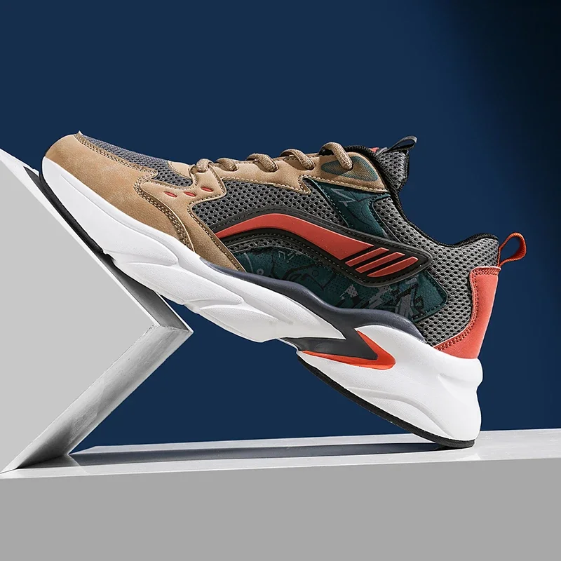 

Повседневные кроссовки, женские дышащие кроссовки с противоскользящей сеткой на толстой подошве, мужские удобные мягкие спортивные туфли на шнуровке