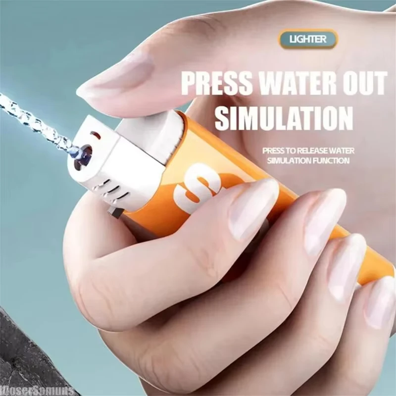 Lighter Water Spray Prank Toys Simulation Mini Lighter Spray Water Gun Children Toy Funny Jokes Gifts Trick Toys for Kids Games