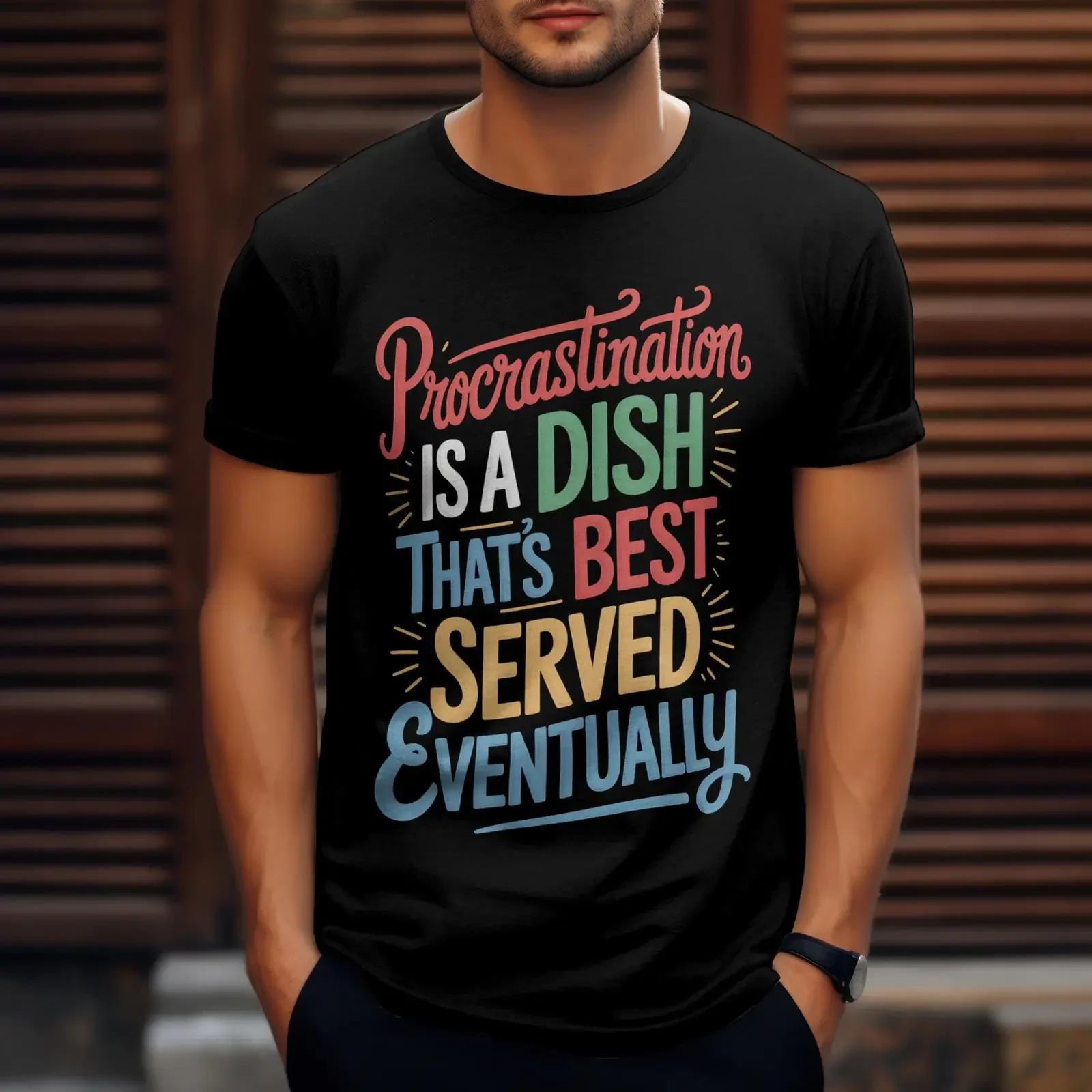 Funny Procrastination T Shirt amp quot I 39 ll Finish This Later Slogan vintage Washed Top For Everyday Wear graphic homme