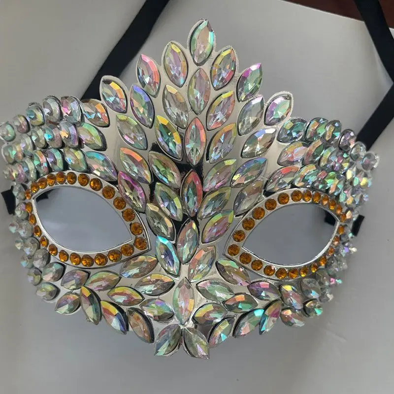 

Manual Masquerade Masks Luxury Diamond Rhinestone Fancy Party Mask For Women Lady Festival Carnival Cosplay Halloween Christmas