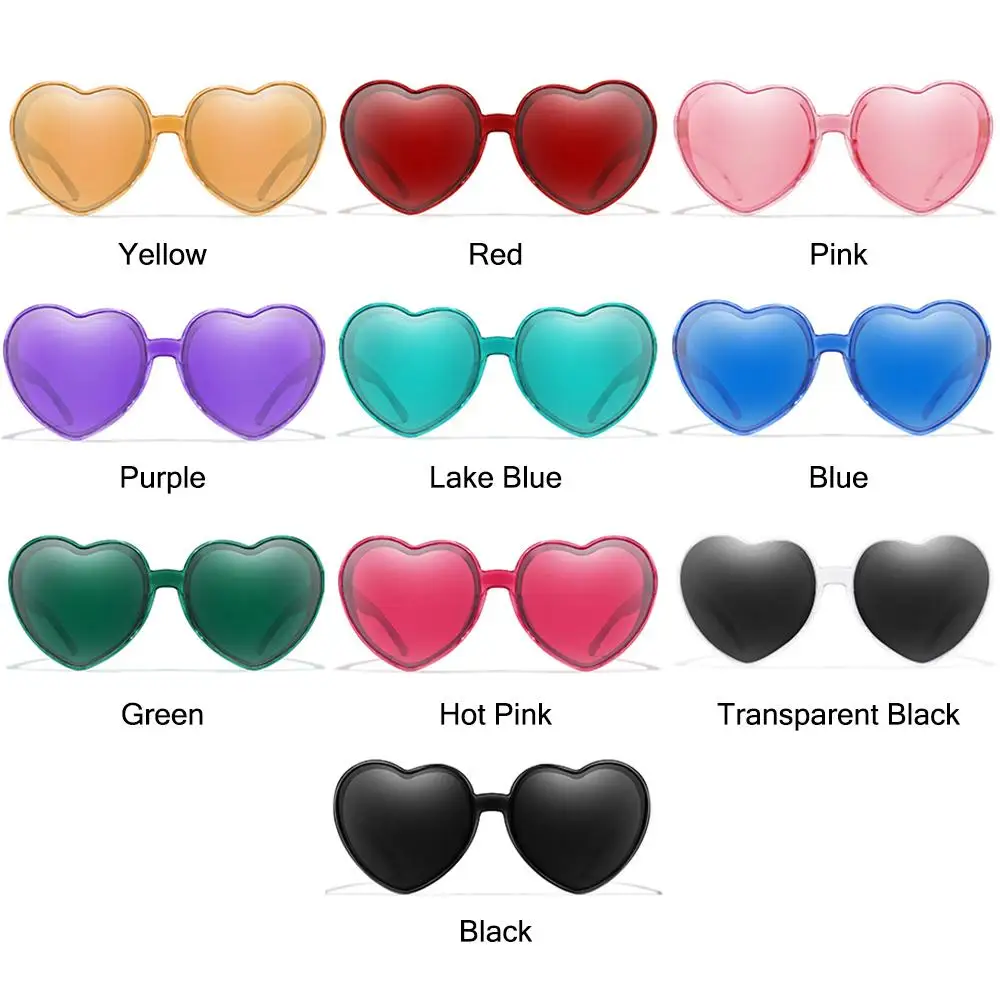 Gafas de sol con forma de corazón para mujer, lentes de sol con protección UV400, para fiesta de Halloween, Cosplay
