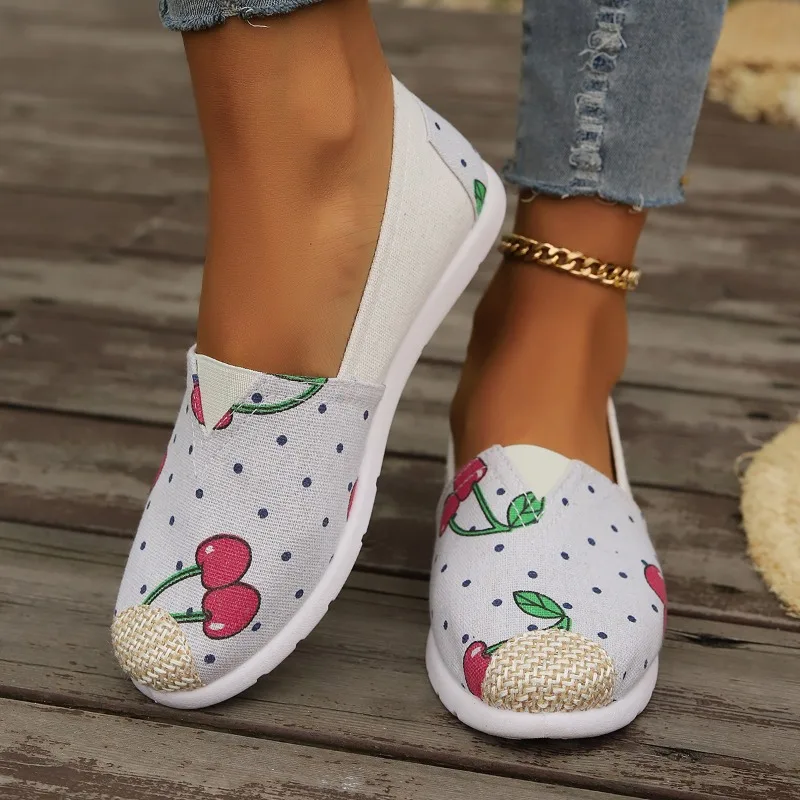 Zapatos de tela Zapatos de lona transpirables antideslizantes de primavera para mujer Zapatos casuales ligeros y cómodos