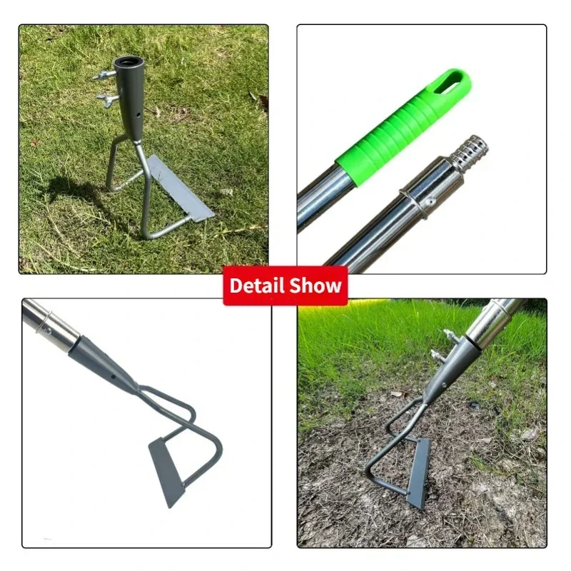 Rastrillo de azada para jardinería, pala para azada de césped, jardín de verduras, deshierbe agrícola, rastrillo de deshierbe de suelo blando, azada, nuevo producto
