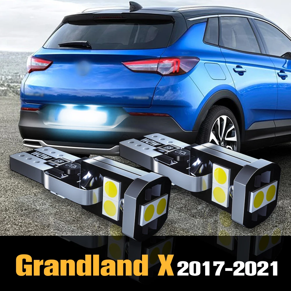 2 шт. Canbus светодиодные лампы освещения номерного знака аксессуары для Opel Grandland X 2017 2018 2019 2020 2021