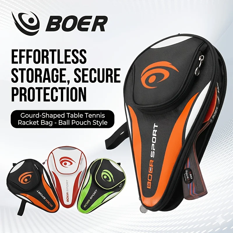 Estuche Portátil para Raqueta de Tenis de Mesa Boer, Bolsa para Raqueta de Tenis de Mesa, Bolsa Deportiva, Estuche para Raqueta, Bolsa para Raqueta de Tenis de Mesa con Funda Protectora