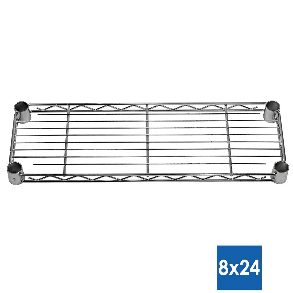 Chrome Wire Shelving 6 Tier Storage Rack 8x24x84 Inch Heavy Duty Metal Shelf, Customized