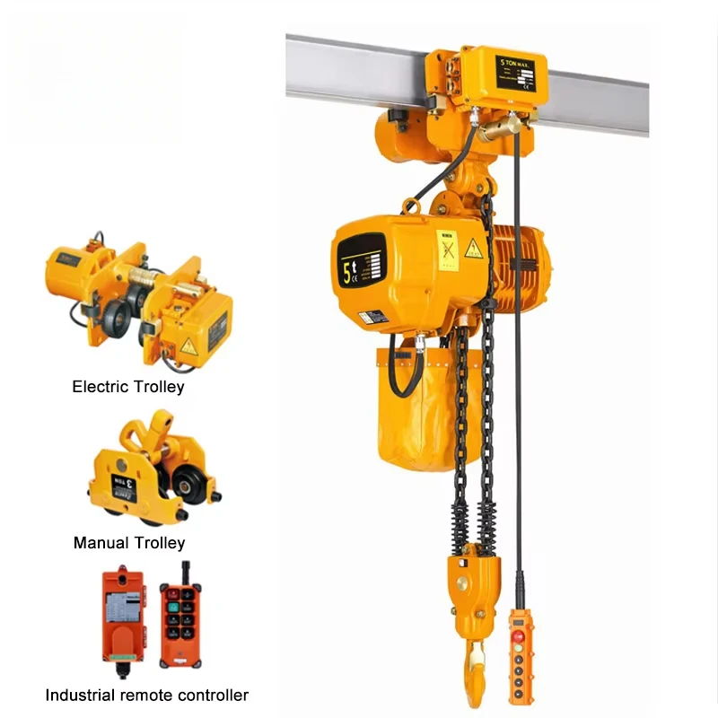 VOHOBOO HHBB Electric Chain Hoist Crane in Stock Brand Hot Selling 1ton 2ton 3ton 5ton 10 Ton 15 Ton 20 Customized Provided