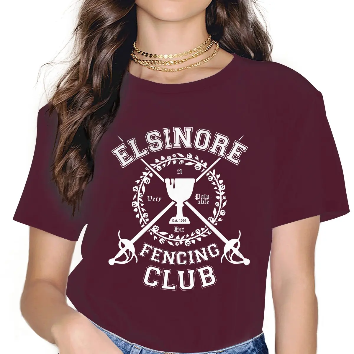 Elsinore Fencing Club - Hamlet Round Collar TShirt Shakespeare Fabric Classic T Shirt Girl Tops Individuality Big Sale