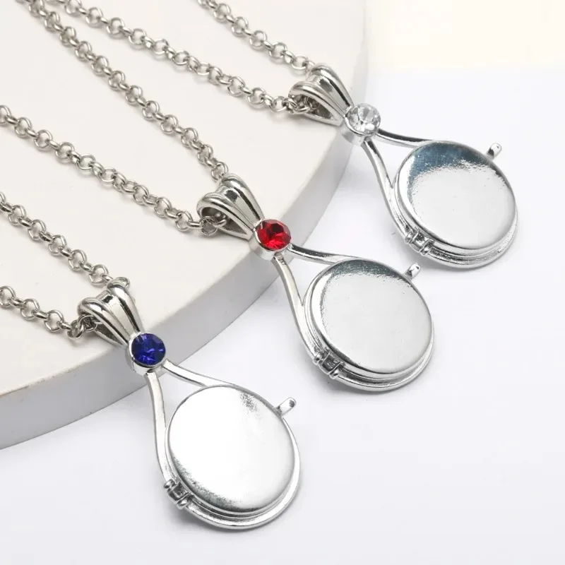 Stainless Steel H2O Medallion Mermaid Pendant Jewellery Necklaces Set of 3 Gift for Women Girls Mermaid Locket Necklace Silver view 2