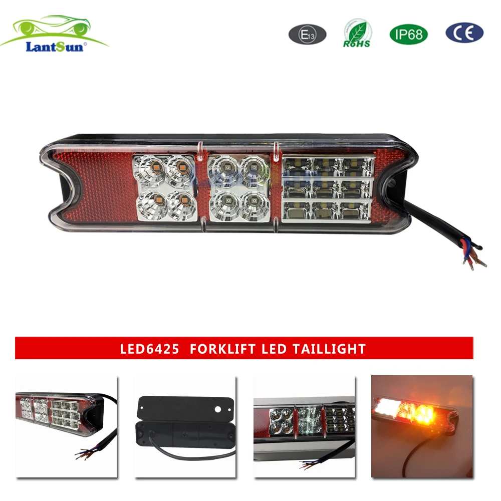 Lantsun-フォークリフト用LEDトレーラーテールライト,赤い反転ライト,安全ライト,led6425,5.5w