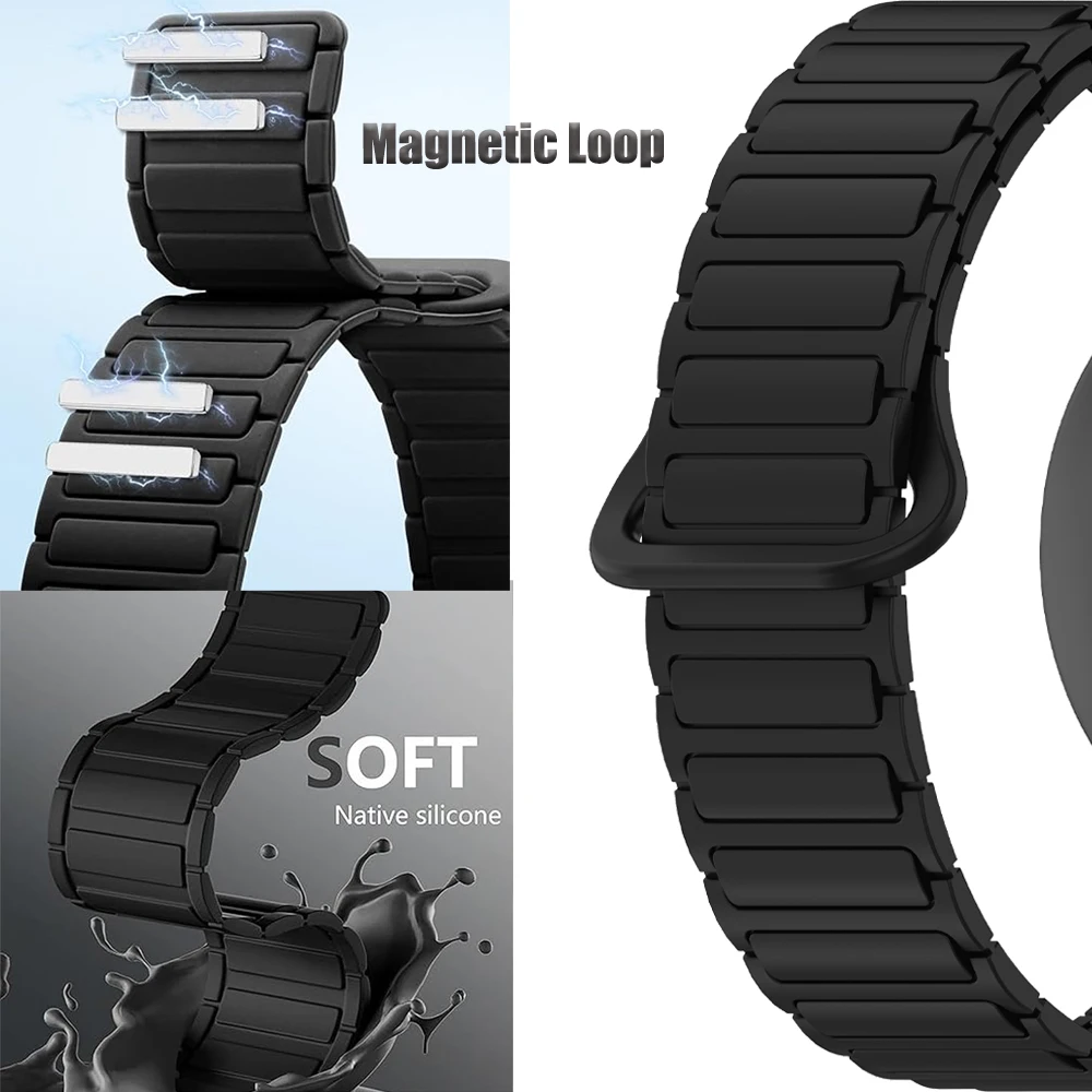 22mm 20mm Magnetic Band For Garmin Forerunner 570 47mm 42mm 265 255 M Venu 3 2 Sq Silicone Loop Strap For vívoactive 6 5 Correa