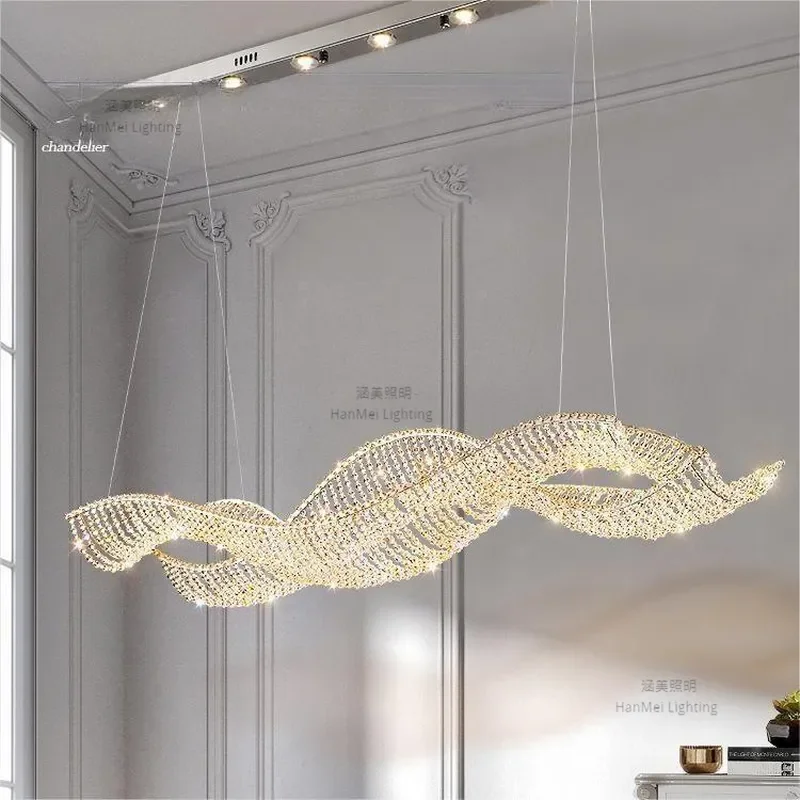 for Modern Light Luxury Crystal Chandelier for Italian Restaurant Bar Cross-border Lighting Fixture