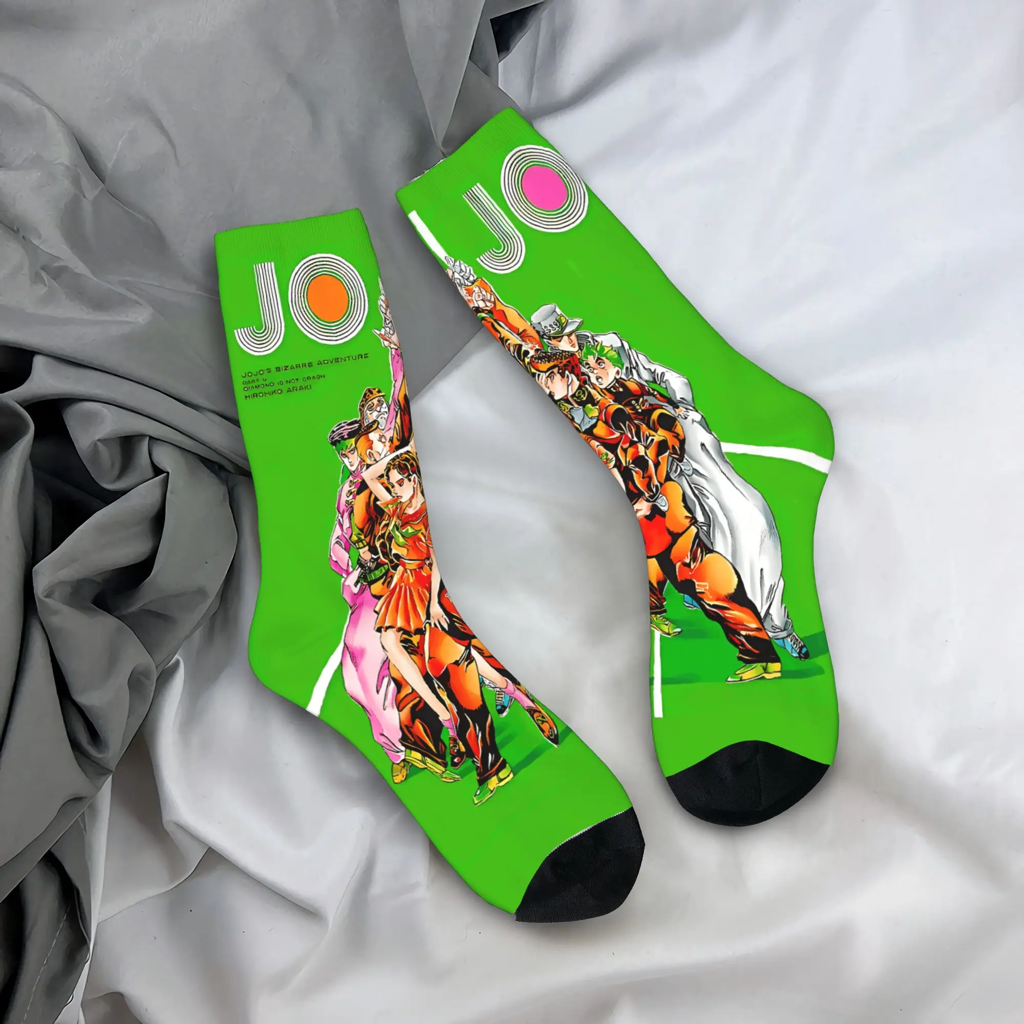 

Носки в стиле аниме JOJOS BIZARRE ADVENTURE, противоскользящие чулки, мужские средние мягкие спортивные носки на открытом воздухе, осенние носки с готическим дизайном