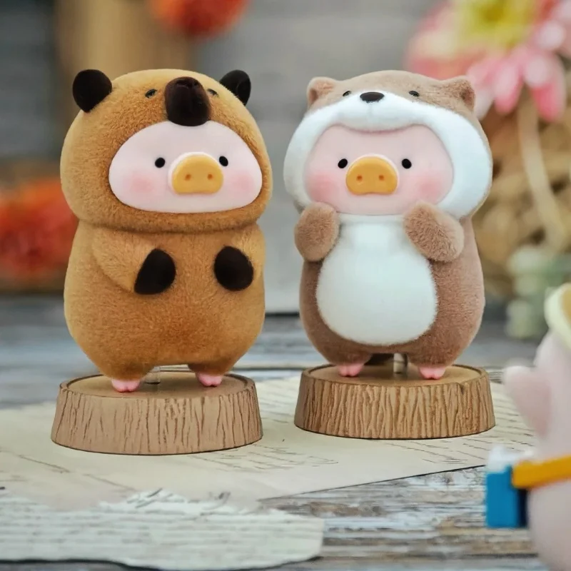 

Lulu Pig Animal Party Series Подлинная слепая коробка Модные игровые фигурки Новая кавайная модель куклы Настольный автомобиль Орнамент Игрушки Детский подарок