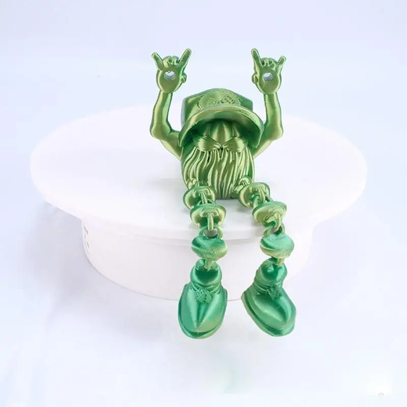 Giocattoli stampati in 3D per bambini Hip-Hop Gnome Fidget Toy Decorazione della casa Figura Giocattoli Modello congiunto mobile Ornamenti per bambini Adulti