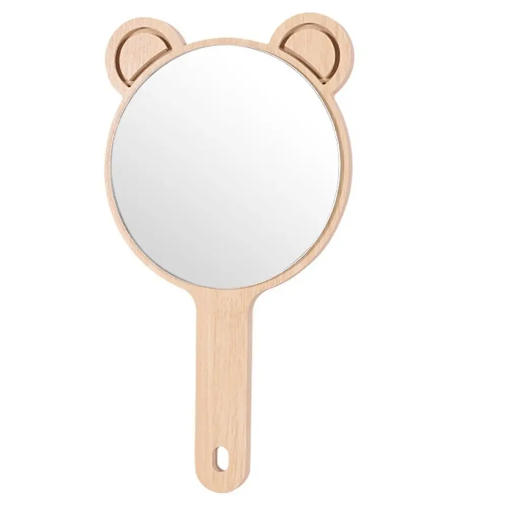 

Creative Makeup Mirror with Handle Single-Sided Portable Handheld Mirror with Hanging Hole Handmade Cosmetic Mirror Bathroom