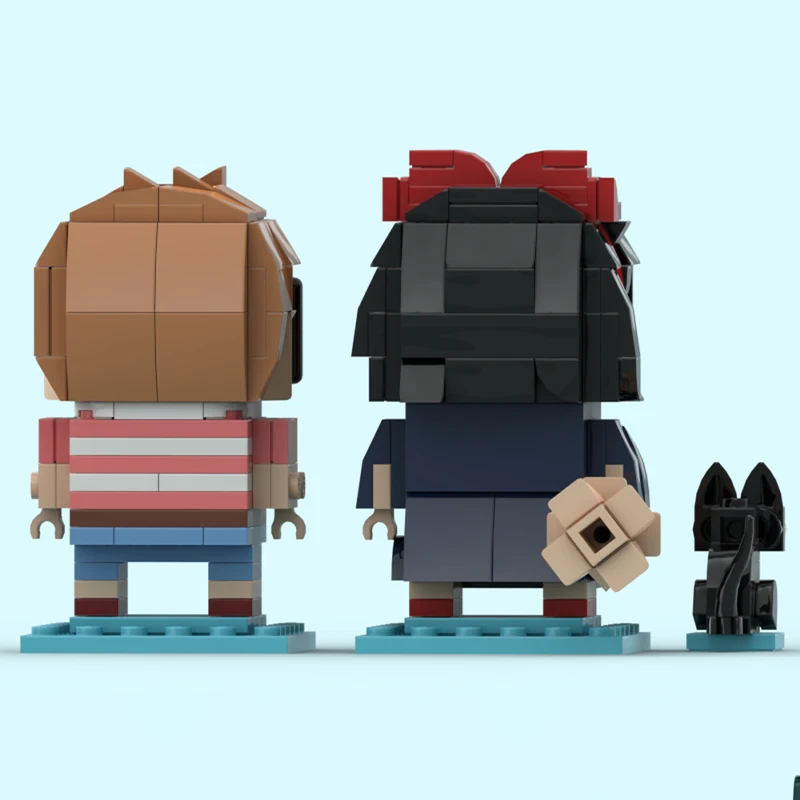 293 peças moc kiki, tombo e jiji estúdio galliers brickheadz blocos de construção presente de natal inspiram construção de criatividade ilimitada