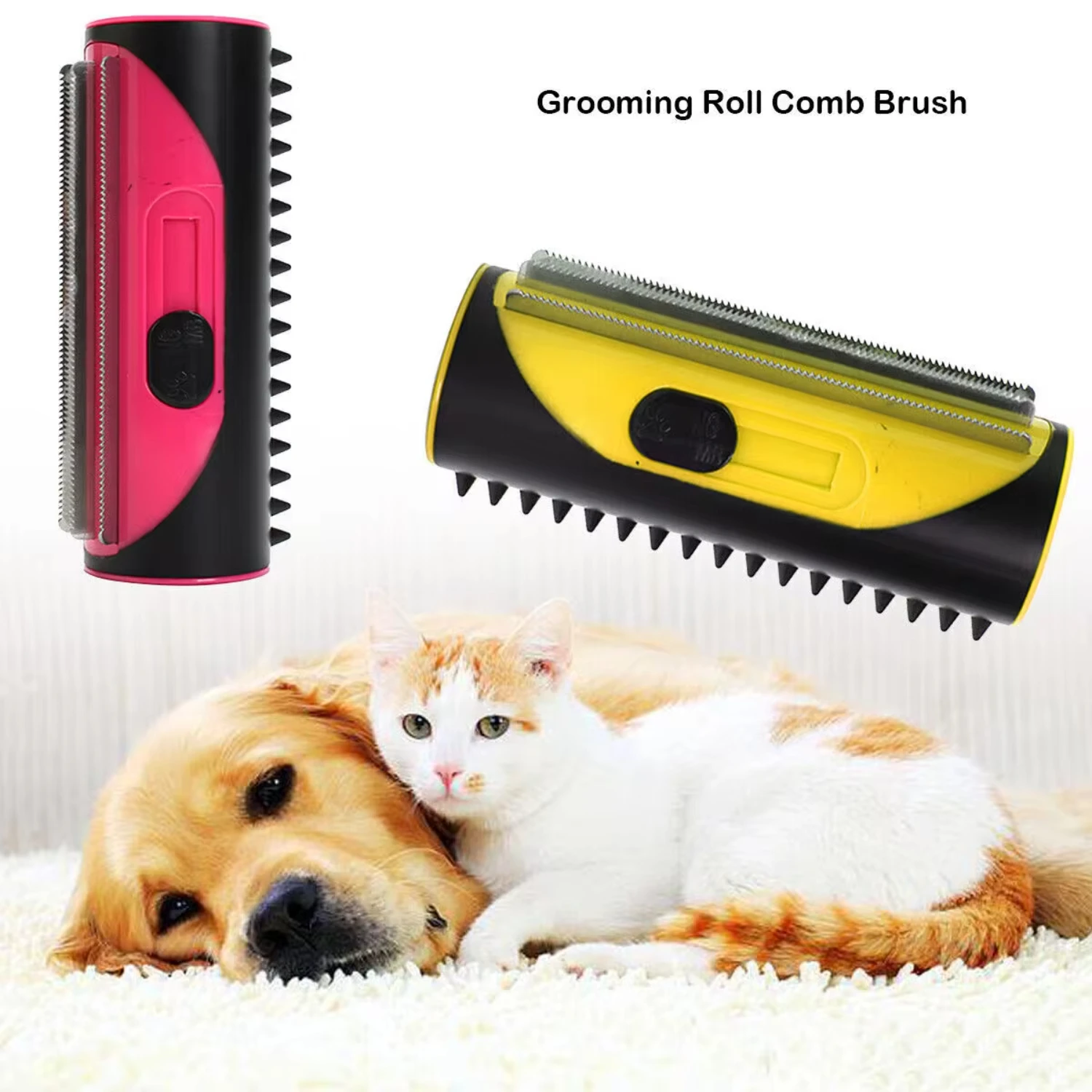 Pet Dog Hair Comb Hair Removal Combs Lint Roller Dog Cat Puppy Cleaning Brush Cats Hair Sofa Carpet Cleaner Brushes Pet Supplies