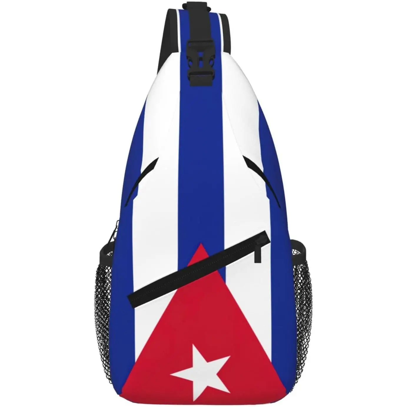 

flag print Small Sling Backpack Crossbody Sling Bag, Chest Bag Daypack Fanny Pack for Outdoors Reusable Multipurpose