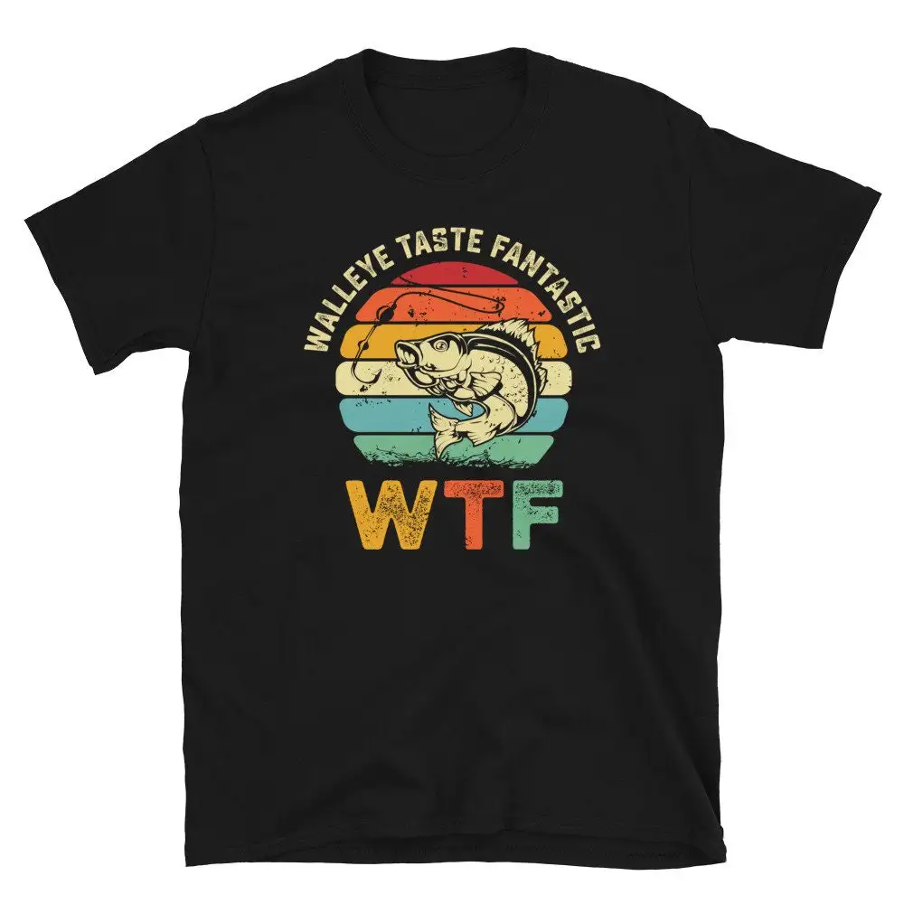 WTF T Shirt Walleye Taste Fantastic Retro Fishermen