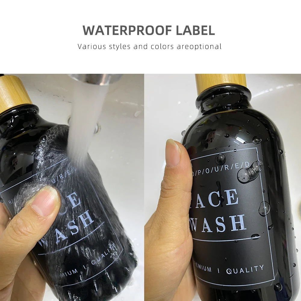 Shampoo Bottle Sticker Waterproof Transparant Shower Gel Container Body Wash Hand Lotion Label Sticker For Conditioner Dispenser