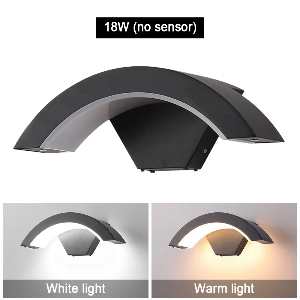 

18W/24W Moden Outdoor LED Sensor Wall Light Outdoor Waterproof Wall Light For Garden Porch LED Wall Lamp Outdoor Wall Lighting