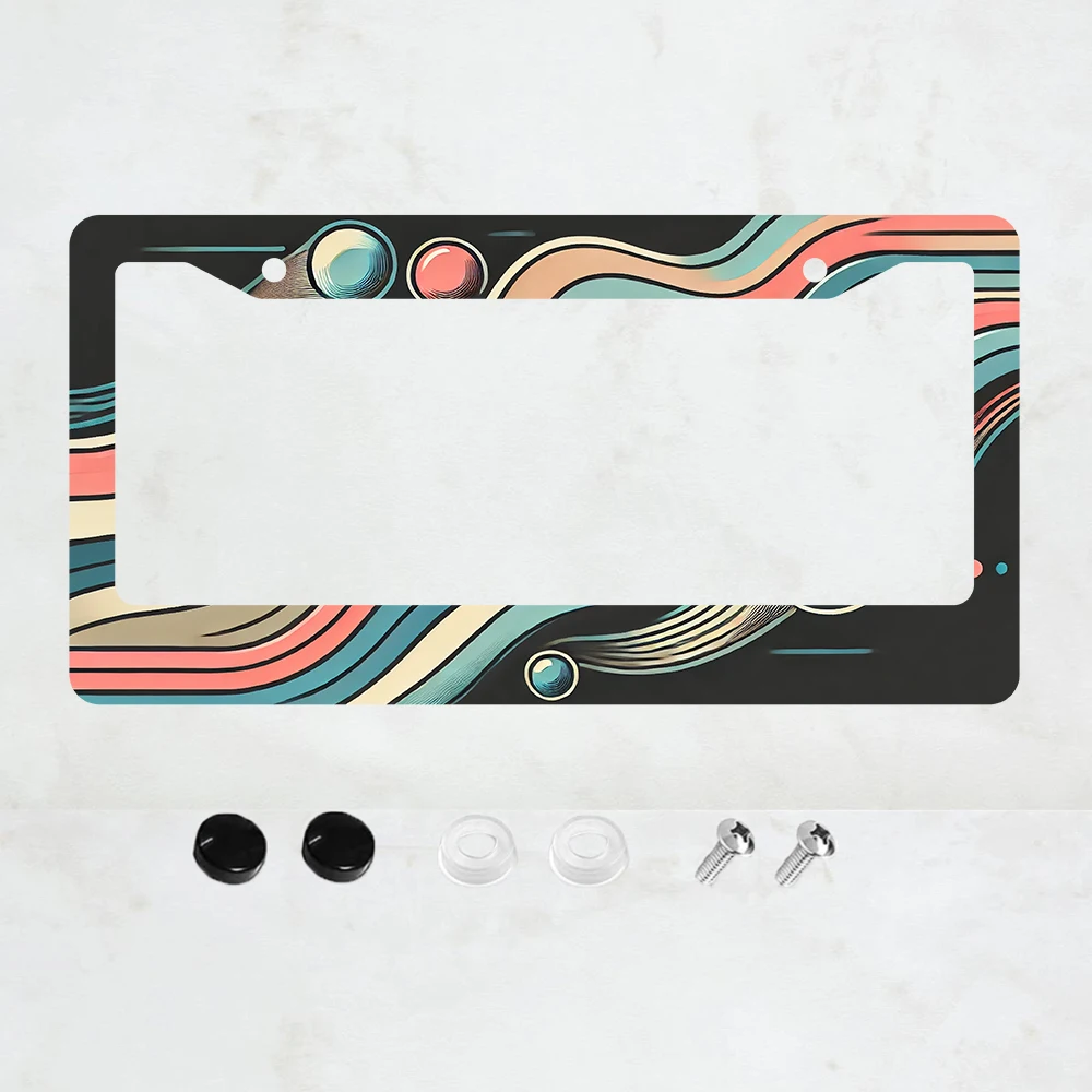 

Рамка для номерного знака из алюминия с принтом «Калифорнийская радуга», 1 шт. – стандартный размер США, декоративный кронштейн для автомобильного номерного знака