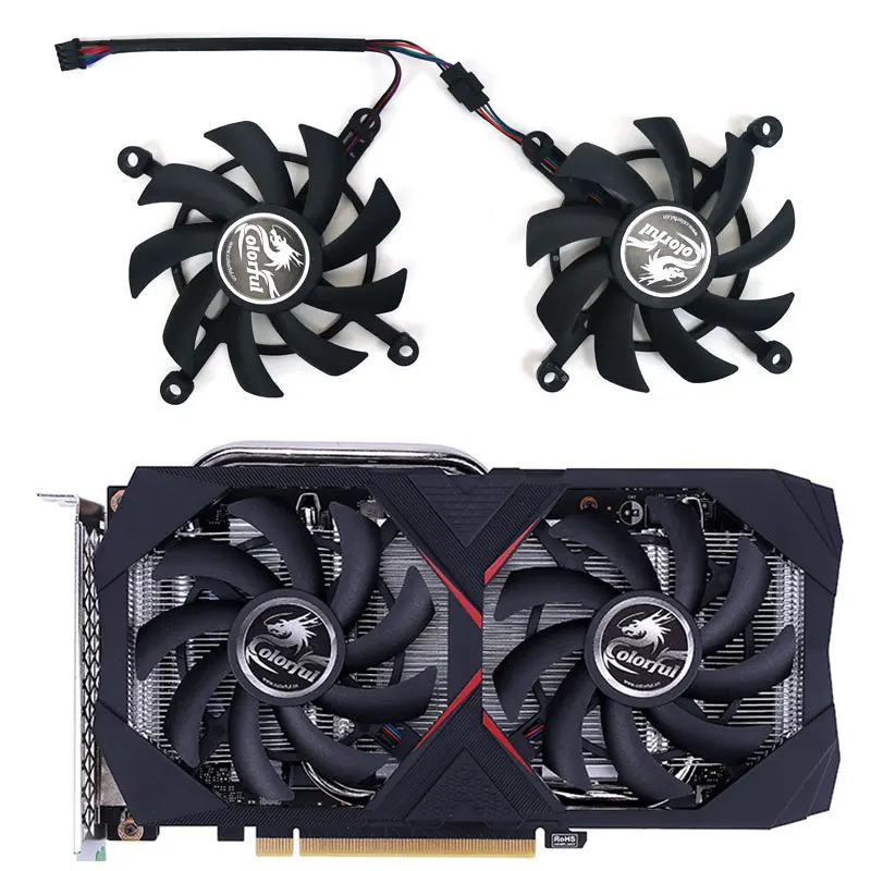 

New 85MM Cooling Fan Replacement for Color GeForce RTX 2070 2060 2060S SUPER 1660 Ti 1660S 1650S 1650 Graphics Card Fan