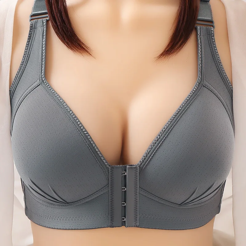 Gobetter 36-44 B/C Bras Voor Vrouwen Effen Kleur Katoen Bralette Tops Push Up Grote Size Bras meisje Push Up Bh Midden Leeftijd Brasserie