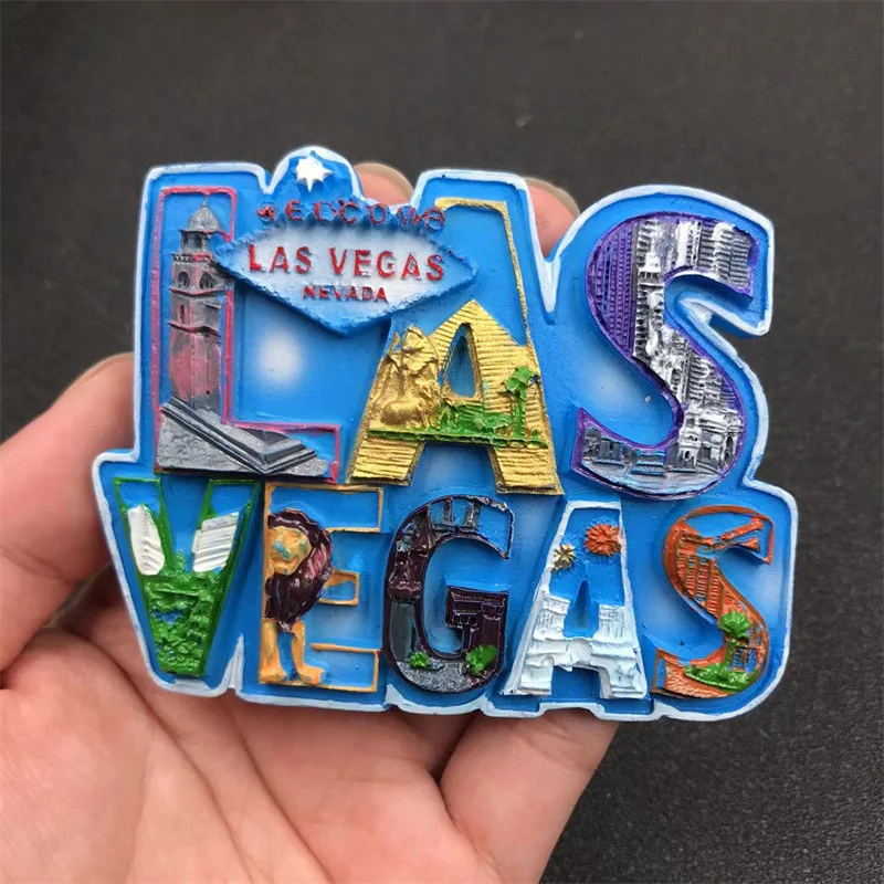 Imanes de nevera para decoración del hogar, pegatina magnética para refrigerador, recuerdos turísticos de Estados Unidos, Nueva York, Los Ángeles,