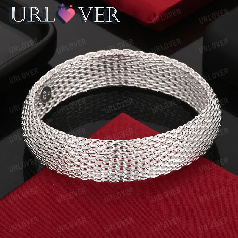 

New Fashion Trend Gift 925 Sterling Silver Jewelry Women Party Romantic Engagement Wedding Jewelry Bangle Birthday Accessories
