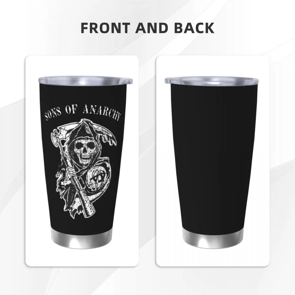 Sons Of Anarchy Tumbler Vacuum Insulated The TV Series Coffee Cups Stainless Steel Double Wall Mugs Hot Cold Drink, 20oz