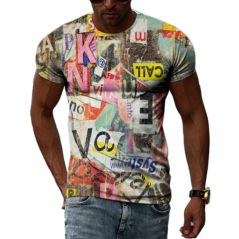 

Street Style 3D Printing T Shirt Man Summer O-Neck Short Sleeve Oversized Top Casual Tee Loose Streetwear Harajaku